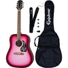 Player Pack Guitarra EpiPhone Starling Acoustic Hotpinkpearl