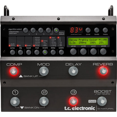 Pedal Efectos P/guitarra Acústica Tc Electronic G-natural Negro