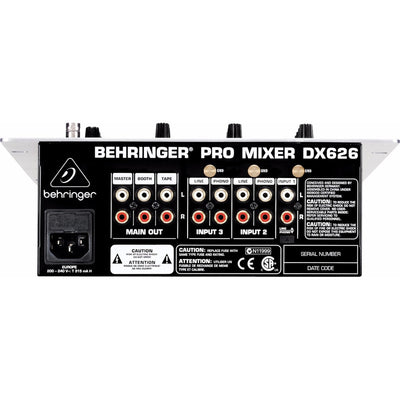 Mezcladora Para Dj 3 Canales Y Contador Bpm, Behringer Dx626