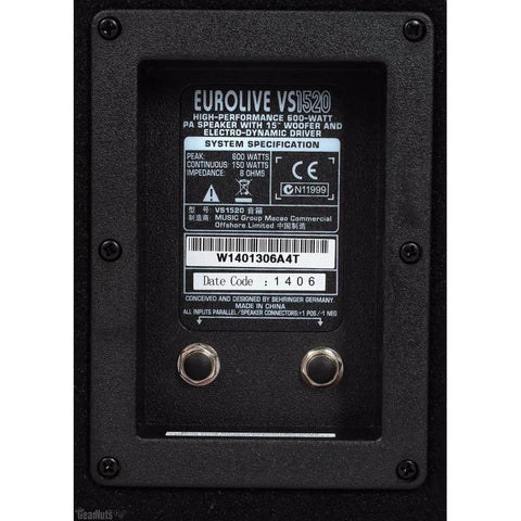Bafle Pasivo 15  Pulgadas, Behringer Vs1520 Negro