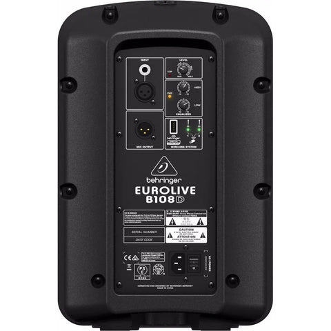 Bafle Biamplificado De 2 Vías 8 Pulgadas, Behringer B108d Negro
