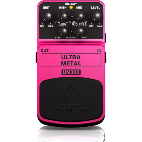 Pedal P/ Guitarra Distorsión Ultra Metal, Behringer Um300 Rosa
