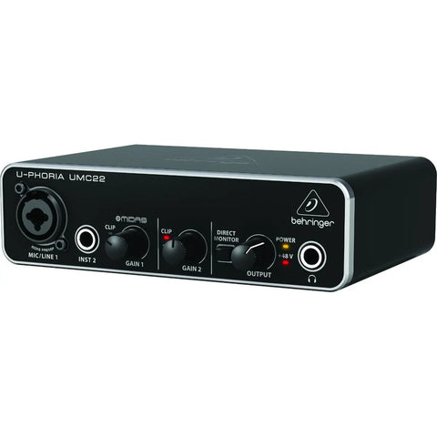 Interfaz Interfase De Audio Behringer U-phoria Umc22 Negro
