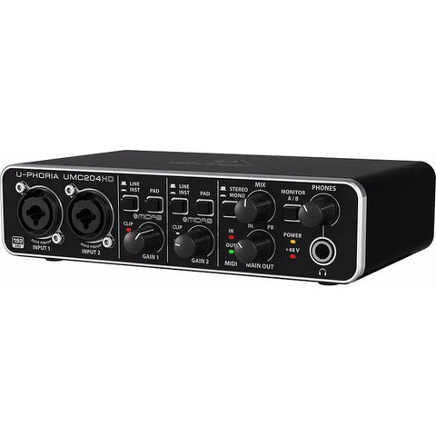 Interface De Audio Usb 2x4, Behringer Umc-204hd Negro