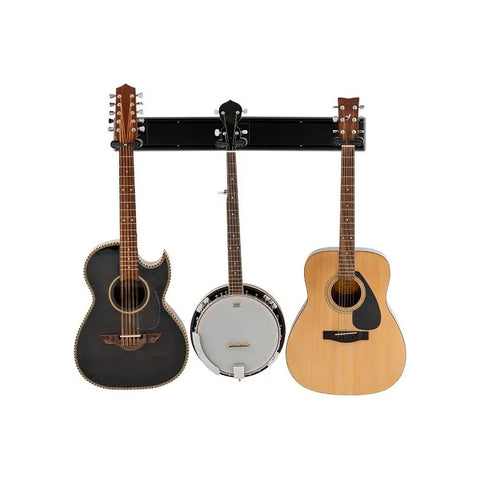 Atril Hercules Gsp403sb  Rack De Pared Para 3 Guitarras Negro