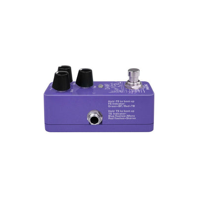 Mini Pedal De Reverb Para Guitarra Nux Nrv-3 Damp Reverb Color Morado