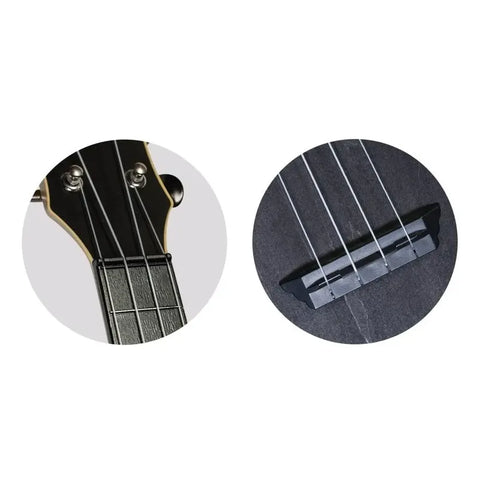 Ukulele Soprano Flight Tus35 Pack Con Funda Y Afinador Msi Negro