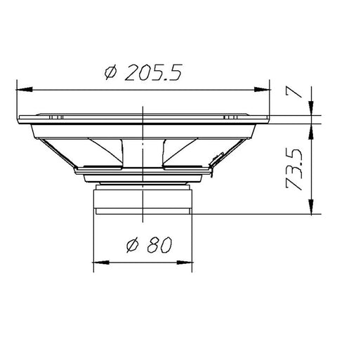 Bocina 30 - 6000hz  8'' Ciare Hw210/8 Negro