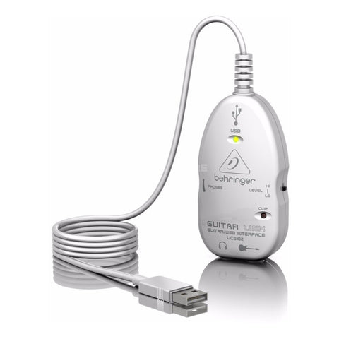 Interface De Audio Usb P/ Guitarra, Behringer Ucg-102 Blanco