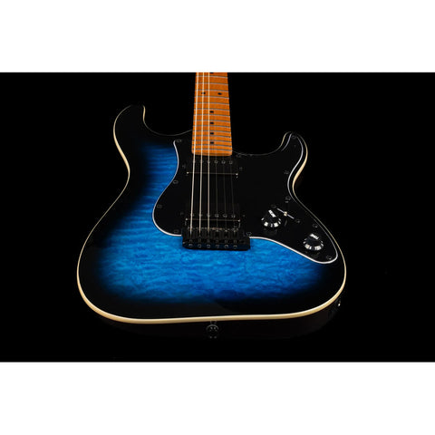 Guitarra Eléctrica Jet Guitars Js-450 Blb Flamed Maple Top Diestro Azul Palo De Rosa