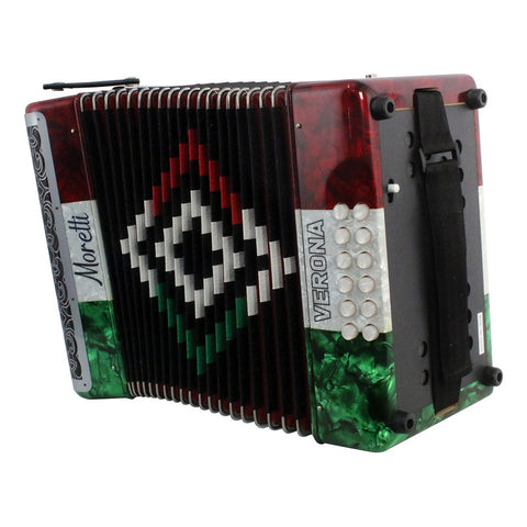 Acordeón Moretti Verona Gcf 12 Bajos 31 Botones Bandera