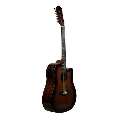 Guitarra Electroacústica 12 Cuerdas La Sevillana Tx-1200ceq Sombreado Diestro