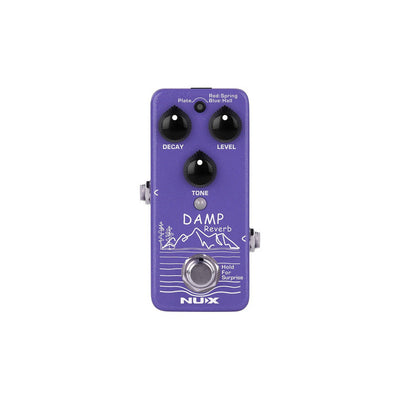 Mini Pedal De Reverb Para Guitarra Nux Nrv-3 Damp Reverb Color Morado