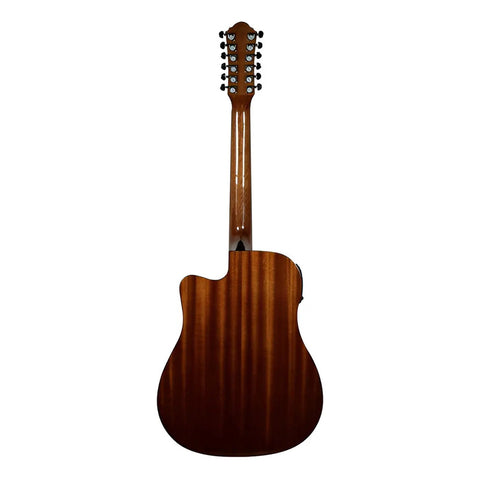 Guitarra La Sevillana Tx-1200ceq Tsb Electroacústica 12 Cuerdas Sombreada Sombreado Diestro Palo De Rosa