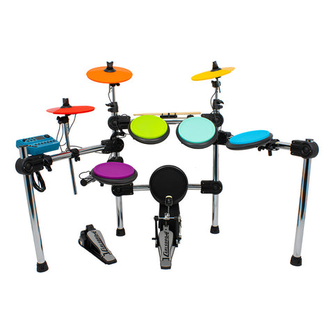 Batería Electrónica Con Pads De Colores Carlsbro Csd80r Negro