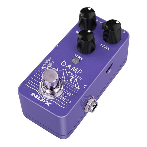Mini Pedal De Reverb Para Guitarra Nux Nrv-3 Damp Reverb Morado