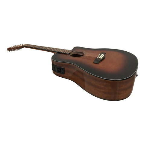 Guitarra Electroacustica La Sevillana Tx-1200ceq Tsb Texana Sombreada Diestro Palo De Rosa