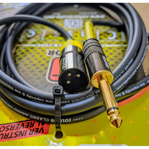 Cable Xlr Macho A Plug 6.3mm Mono De 3 Metros Solcor 5226l3m