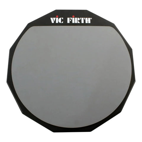Vic Firth Pad12d Practicador Batería 12 Pulgadas Doble Cara Color Negro