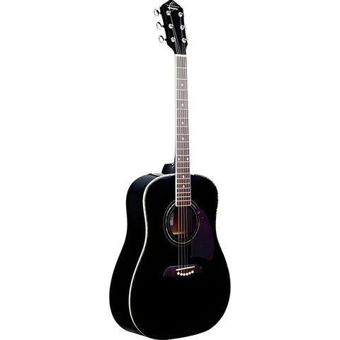 Guitarra Acústica Dreadnought Color Negro, Oscar Schmidt Og2 Black Derecha