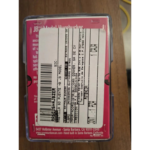Pastilla Guitarra Eléctrica Seymour Duncan Sh-4 Jb Zebra Hb Negro
