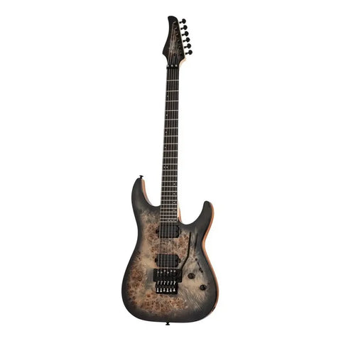 Guitarra Eléctrica Schecter C-6 Pro Fr Caoba Charcoal Burst 24 Trastes Diestro Wengué