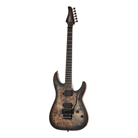 Guitarra Eléctrica Schecter C-6 Pro Fr Caoba Charcoal Burst 24 Trastes