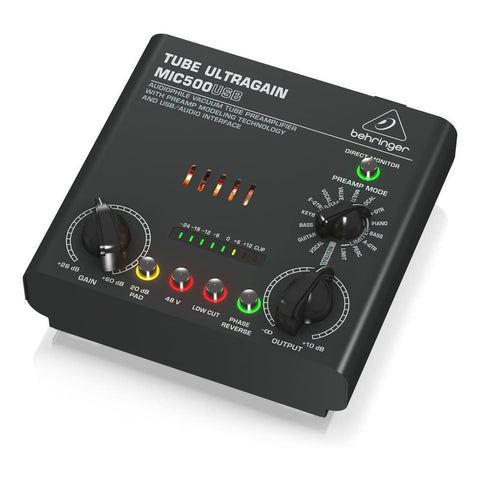 Preamplificador Audiófilo De Bulbos Behringer Mic500usb