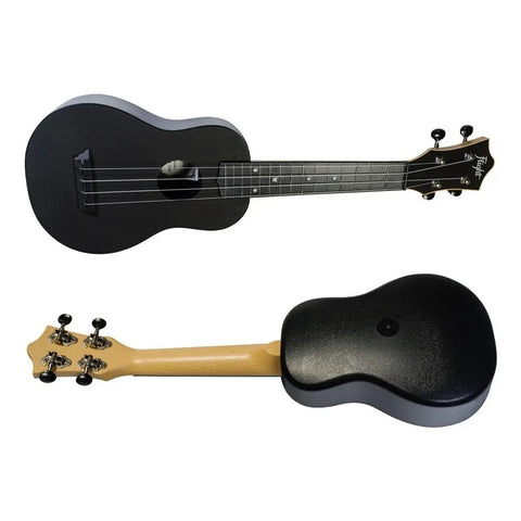 Ukulele Soprano Flight Tus35 Pack Con Funda Y Afinador Msi Negro