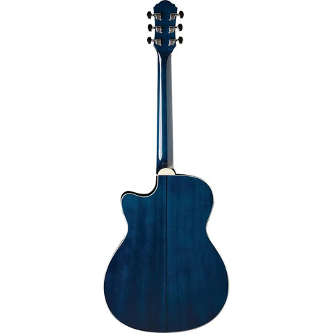 Guitarra Electroacústica Azul, Oscar Schmidt Oacef Tbl Azul Oscuro Derecha