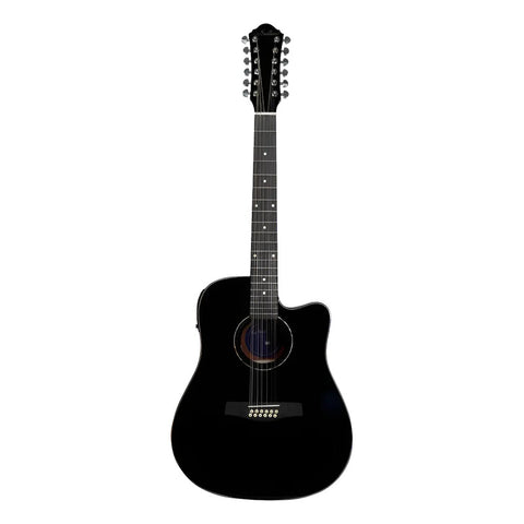 Guitarra Electroacústica 12 Cuerdas La Sevillana Tx1200ceq B Negro