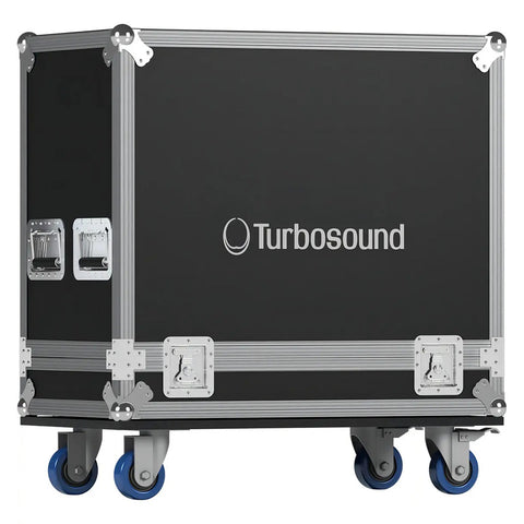 Estuche Rígido Turbosound Tbv123-rc2 Para Dos Bafles, Con Ruedas Y Manija Negro