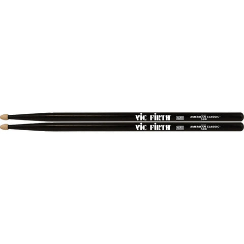 Vic Firth 5ab Baquetas Punta De Madera Batería Percusión Color Negro Tamaño 16 5a