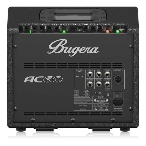 Combo Acustico Para Guitarra 60w, Bugera Ac60 Negro