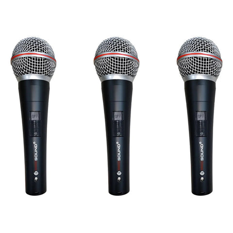 Set De 3 Micrófonos Dinámicos Prosound® Pdm-30 Negro