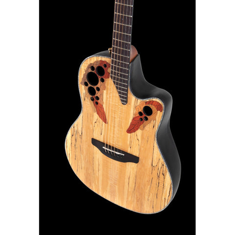 Guitarra Electroacústica Celebrity Elite Ovation Ce44p-sm-g Natural Spalted Maple Diestro Ovangkol