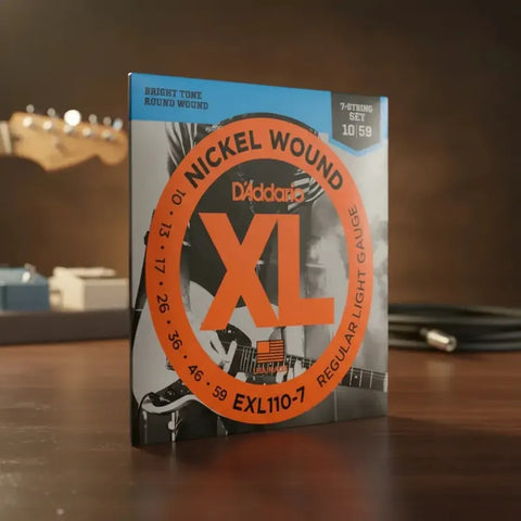 Set Cuerdas Guitarra De 7 Cuerdas 10-59 D'addario Exl110-7