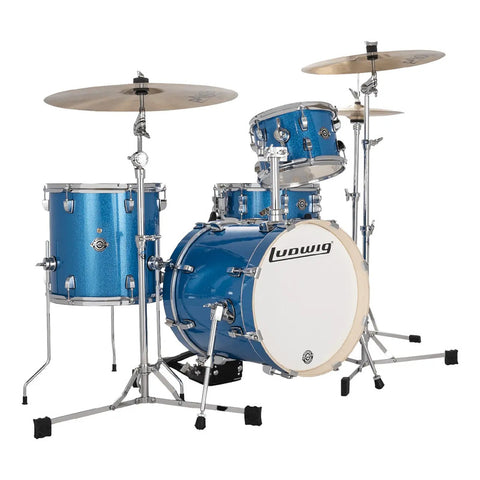 Batería Acústica Ludwig Breakbeats Azul 4 Compacta