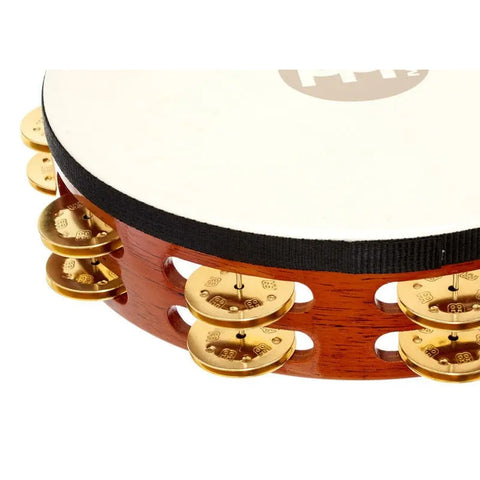 Pandero Parche De Cuero Crotalos De Laton Meinl Tah2b-ab Blanco