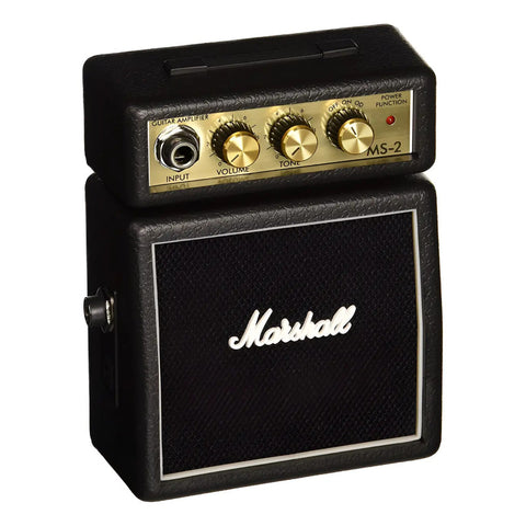 Micro Amplificador Negro Con 1 Bocina 1w Marshall Ms-2 Negro