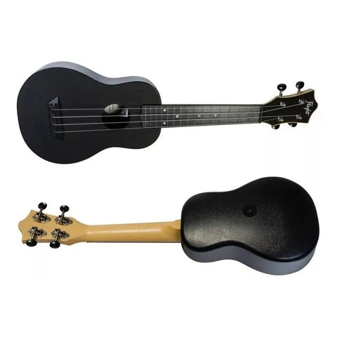 Ukelele Soprano Color Negro 4 Cuerdas, Flight Tus35 Pack Blk Negro