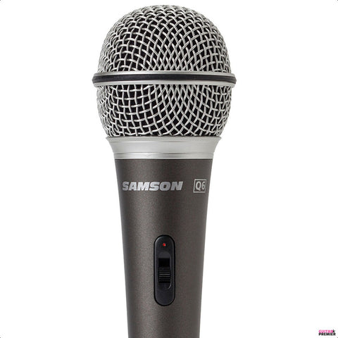 Micrófono Dinámico Samson Q6 Ideal Voces Gris