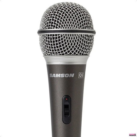 Micrófono Dinámico Samson Q6 Ideal Voces Gris