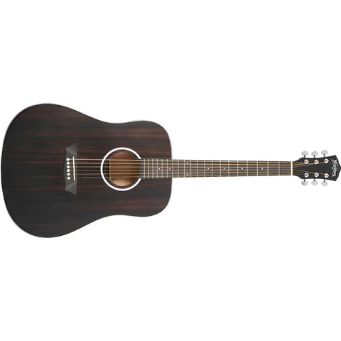 Guitarra Acústica De 6 Cuerdas Washburn Ebony D Marrón Oscuro Diestro