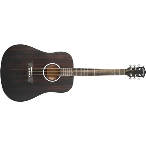 Guitarra Acústica De 6 Cuerdas Washburn Ebony D Marrón Oscuro Diestro