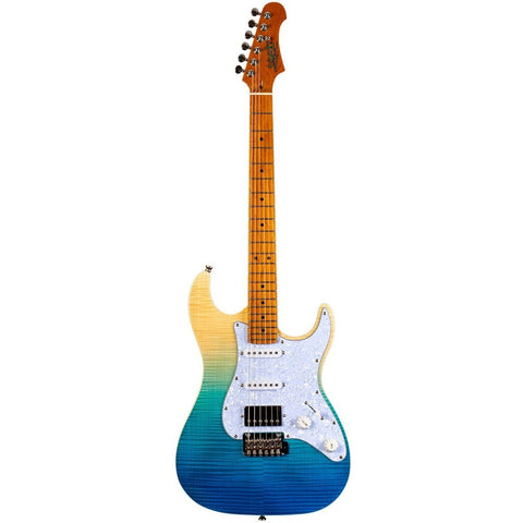 Guitarra Eléctrica Jet Guitars Js450 Hss Azul Transparente Orientación De La Mano Diestro