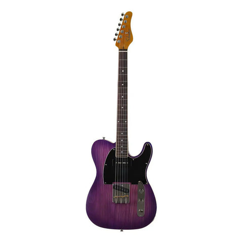 Guitarra Electrica Schecter Telecaster Purple Burst Pearl Color Violeta Material Del Diapasón Palo De Rosa Orientación De La Mano Diestro
