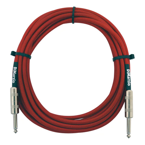 Dimarzio Ep1718 Cable Guitarra Instrumento Textil 5.4 Mt Red