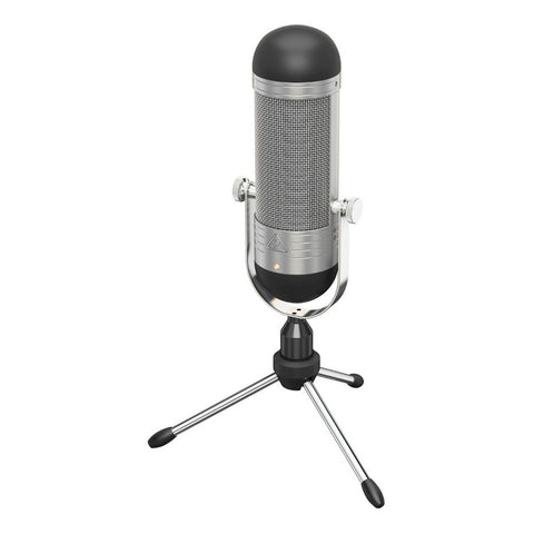 Micrófono Usb Cápsula Vintage Para Streamers Behringer Bvr84 Plateado