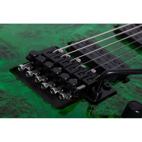 Guitarra Eléctrica Aqua Burst 6 Cuerdas Schecter C-6 Fr Pro Diestro Wengué
